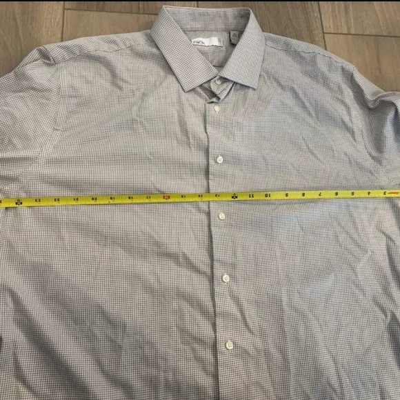 Nordstrom Rack Men’s Check Grey Long Sleeve Button Up Shirt 18.5 36/37 - Picture 5 of 7